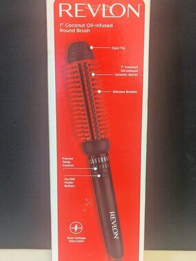 Tested Open box: Revlon RV1R1198 Smoothstay 1" Coconut Oil-Infused Round Brush